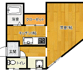 エスタバウ南堀江　A303 間取り